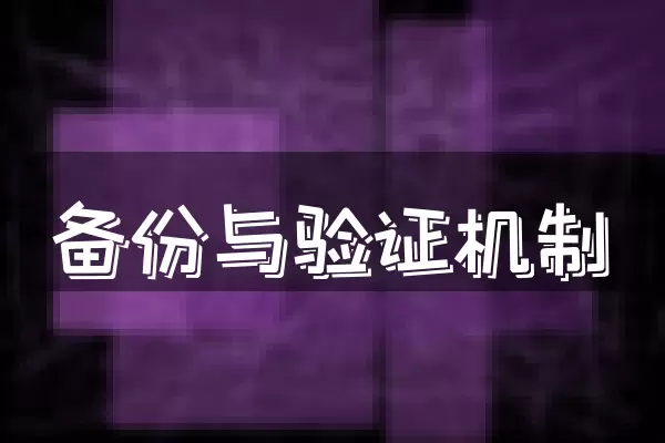 备份与验证机制