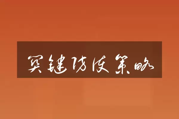 关键防护策略