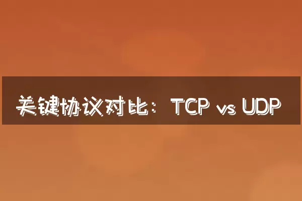 关键协议对比：TCP vs UDP