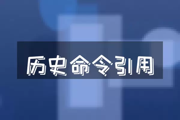 历史命令引用
