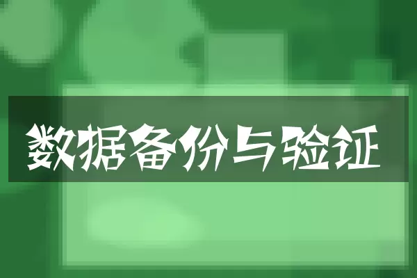 数据备份与验证