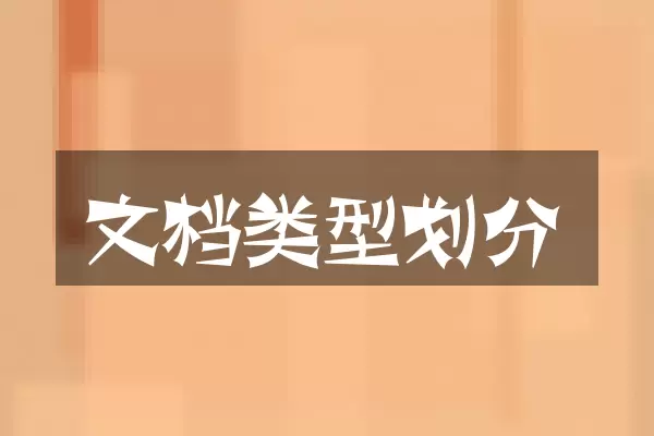 文档类型划分
