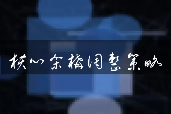 核心架构调整策略