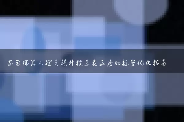 家用机器人网页提升搜索友好度的标签优化指南