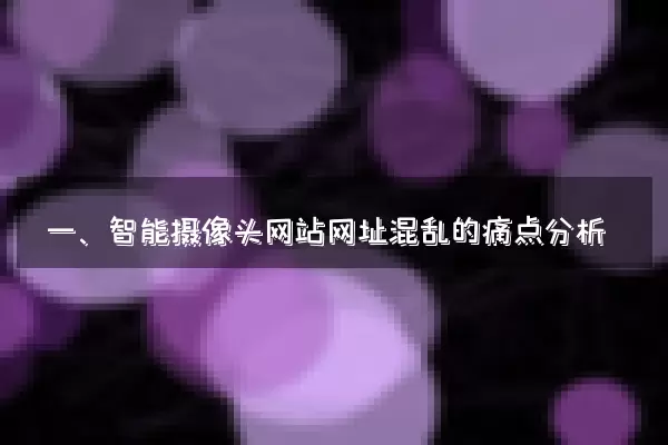 一、智能摄像头网站网址混乱的痛点分析