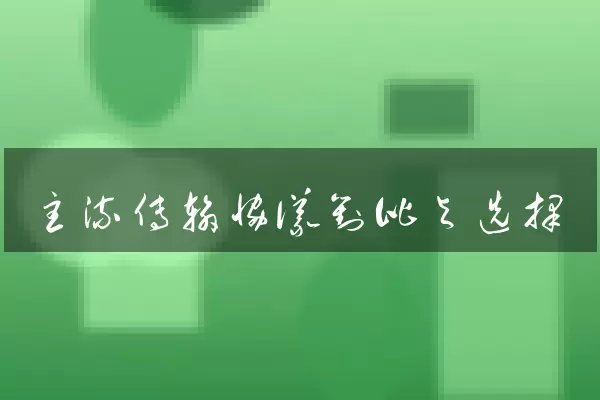 主流传输协议对比与选择