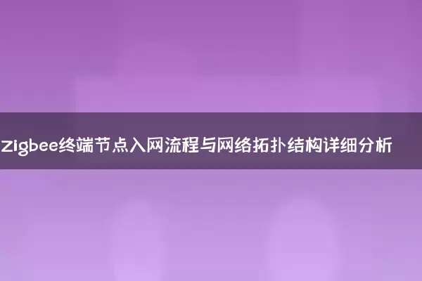 Zigbee终端节点入网流程与网络拓扑结构详细分析
